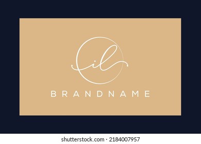 I L IL hand drawn logo of initial signature, fashion, jewelry, photography, boutique, script, wedding, floral and botanical creative vector logo template for any company or business.