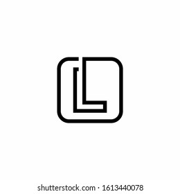 L initial box shape Logo designs template
