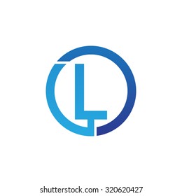 L initial circle company or LO OL logo blue