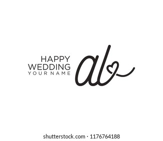 A L Initial handwriting logo