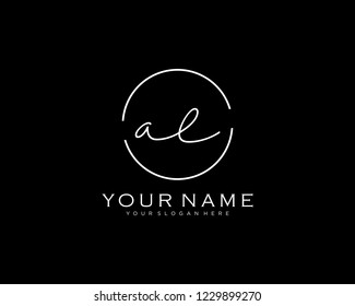 A L Initial handwriting logo 