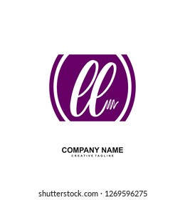  L L Initial Handwriting Logo Template