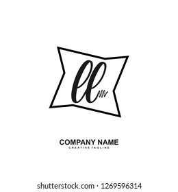  L L Initial Handwriting Logo Template