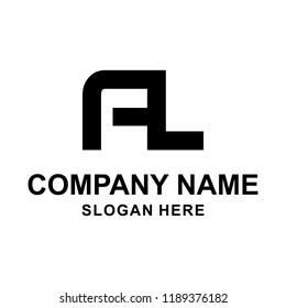 A L Initial logo template vector
