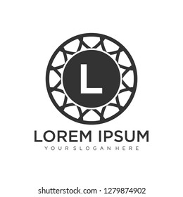  L initial logo template vector