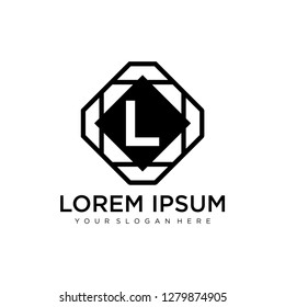  L initial logo template vector