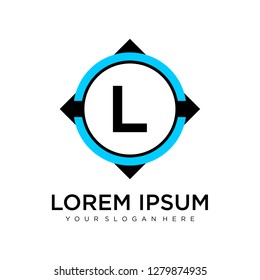  L initial logo template vector