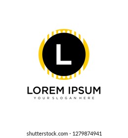  L initial logo template vector