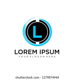  L initial logo template vector
