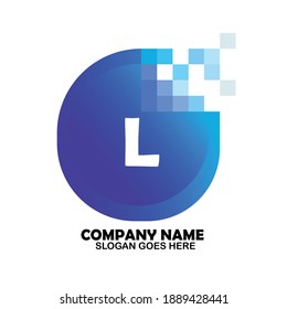 L Initial logo template vector