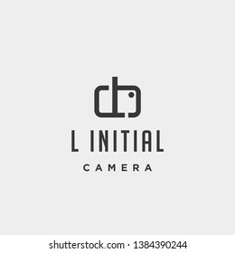l initial photography logo template vector design icon element