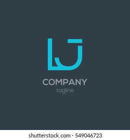 L & J  Letter logo design vector element