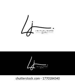 L J LJ Initial letter handwriting and signature logo.