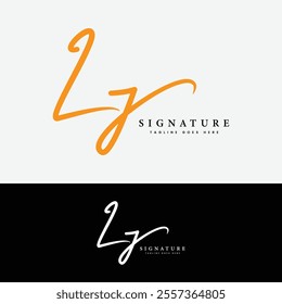 L, J, LJ Initial letter logo. Alphabet LJ Handwritten Signature logo