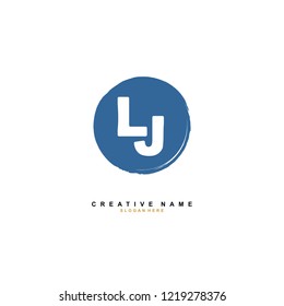 L J LJ Initial logo template vector