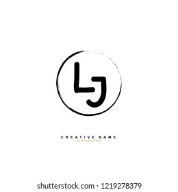 L J LJ Initial logo template vector