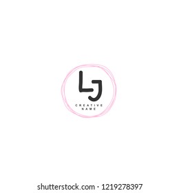 L J LJ Initial logo template vector