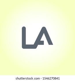 L & A joint logo design vector template