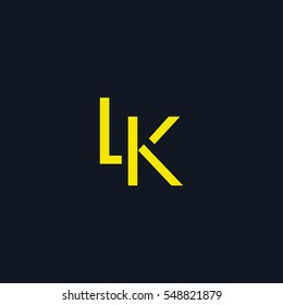 L & K  Letter logo design vector element