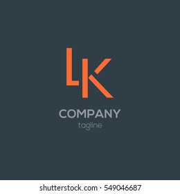 L & K  Letter logo design vector element