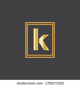 Diseño vectorial de logotipo de letra L K