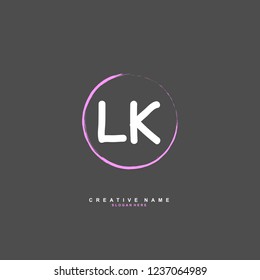 L K LK Initial logo template vector. Letter logo concept