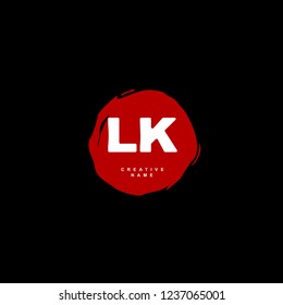 L K LK Initial logo template vector. Letter logo concept
