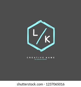 L K LK Initial logo template vector. Letter logo concept