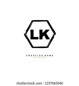 L K LK Initial logo template vector. Letter logo concept