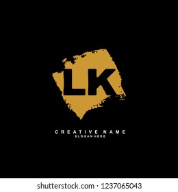 L K LK Initial logo template vector. Letter logo concept