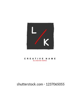 L K LK Initial logo template vector. Letter logo concept