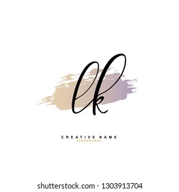 L K LK Initial logo template vector. Letter logo concept