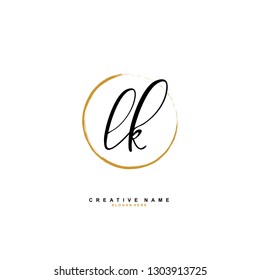 L K LK Initial logo template vector. Letter logo concept