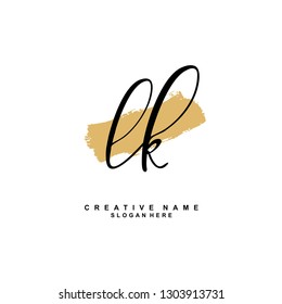 L K LK Initial logo template vector. Letter logo concept
