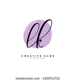 L K LK Initial logo template vector. Letter logo concept