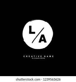 L A LA Initial logo template vector. Letter logo concept