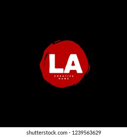 L A LA Initial logo template vector. Letter logo concept