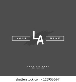 L A LA Initial logo template vector. Letter logo concept