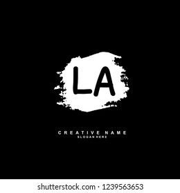 L A LA Initial logo template vector. Letter logo concept