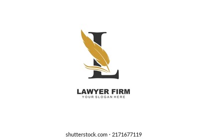 L Lawyer Logo Design Inspiration Vector Stock Vector (Royalty Free ...