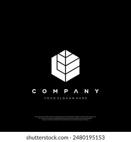 L leaf logo Diseño Plantilla de negocios Premium Design
