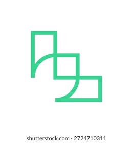 L folha design de logotipo mínimo