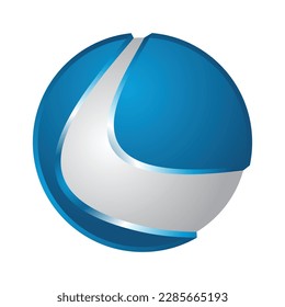 l letter 3d technology logo icon