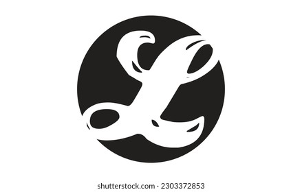 L letter Abstract logo template - circle L sign vector	