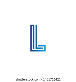 L letter Abstract logo Vector