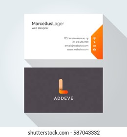 L Letter Alphabet logo corporate business card design template