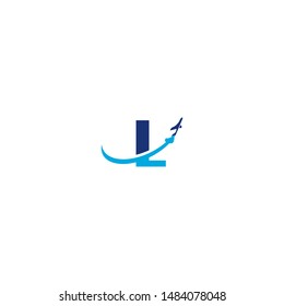 L Letter Arrow Plane Logo Inspirations