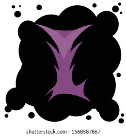 L letter calligraphy logo. Handwritten lettering. Vector typography for your poster, invitation or card.