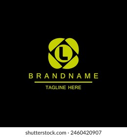 L-Buchstabe mit Kameraöffnung und Hauslogo-Design-Vektorgrafik