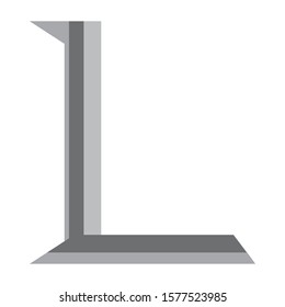 L Letter clip art design vector illustration image